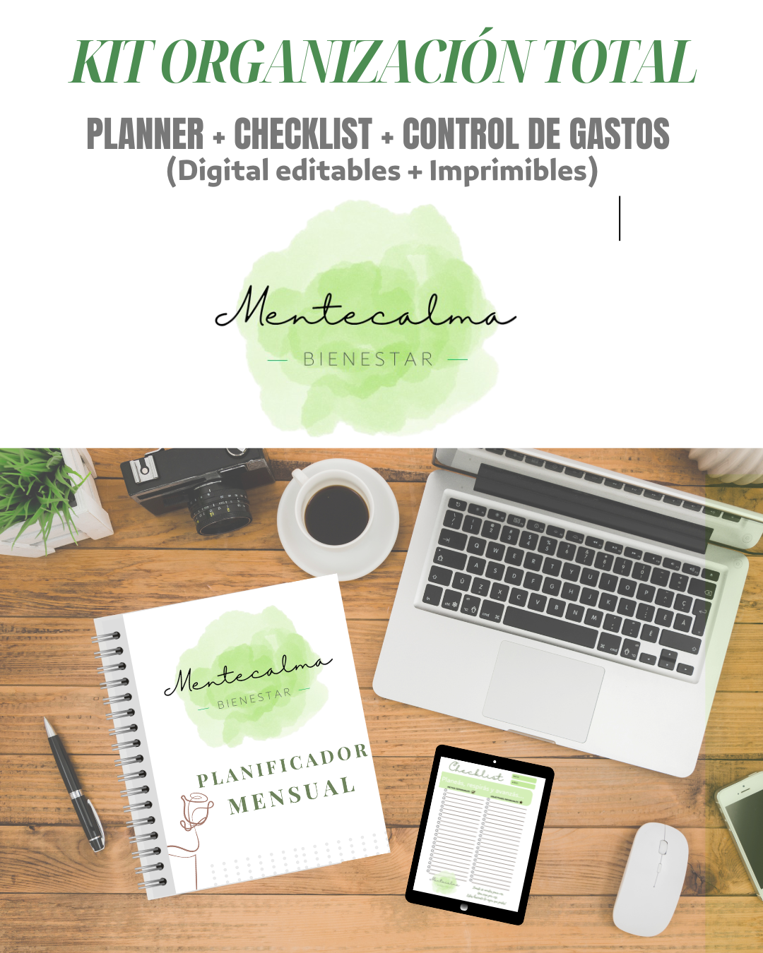 Kit Organización Total: Planner + Checklist + Control de Gastos